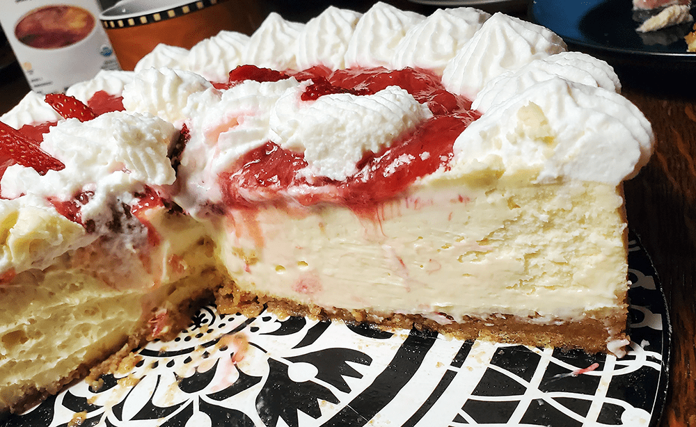 Strawberry Rhubarb Cheesecake