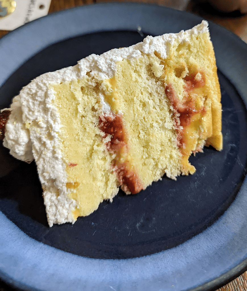 Yuzu Strawberry Birthday Cake Slice